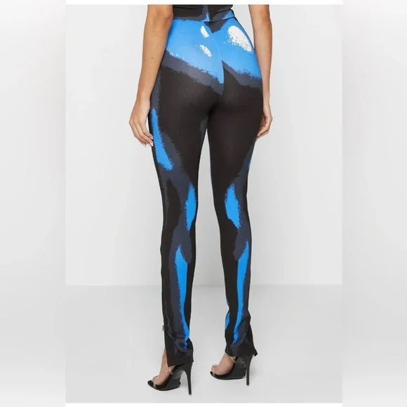 Body Print Leggings - White/Blue - Picture 2 of 8